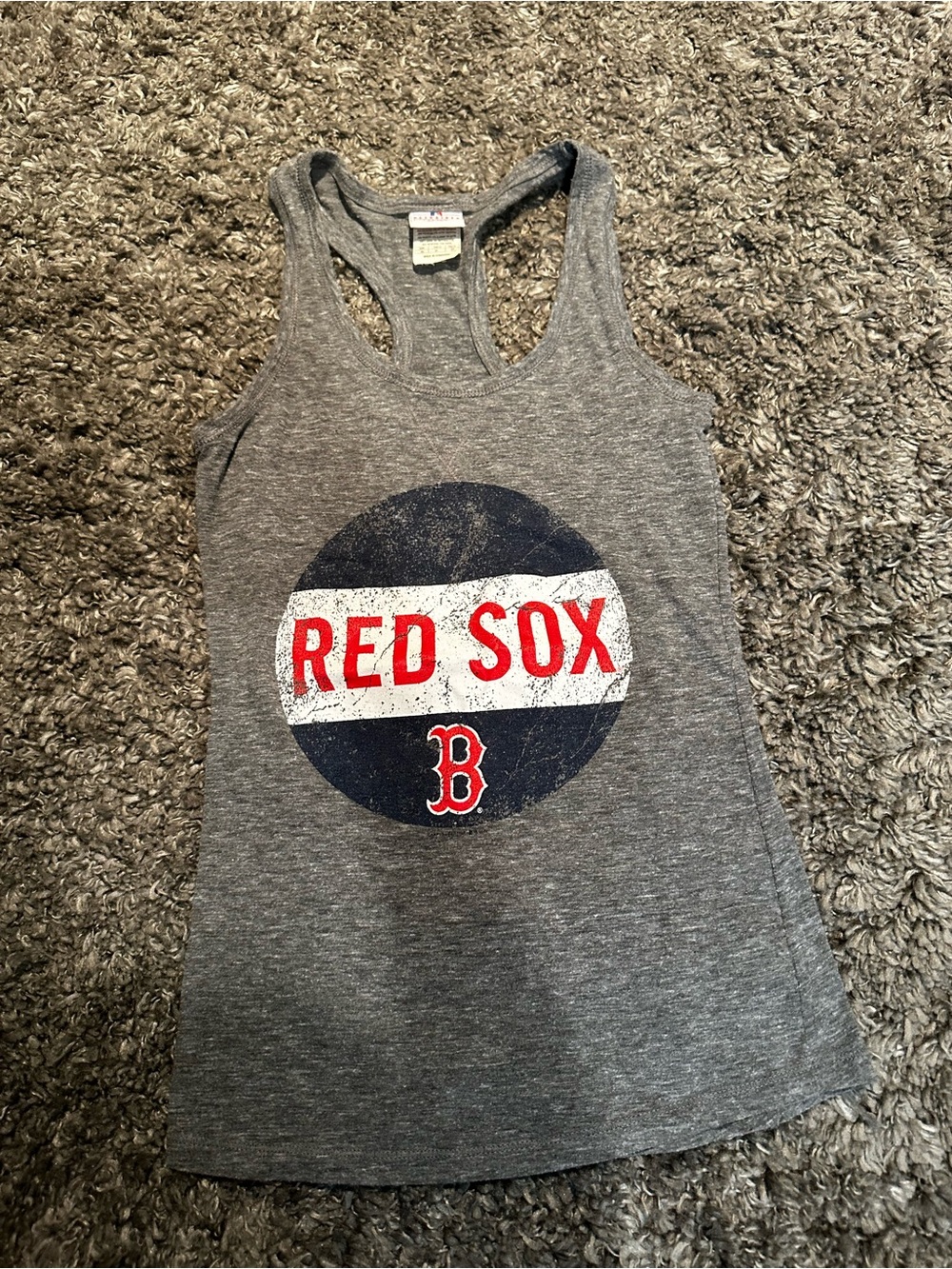 Boston Red Sox Women's Gray Racerback Tank Top